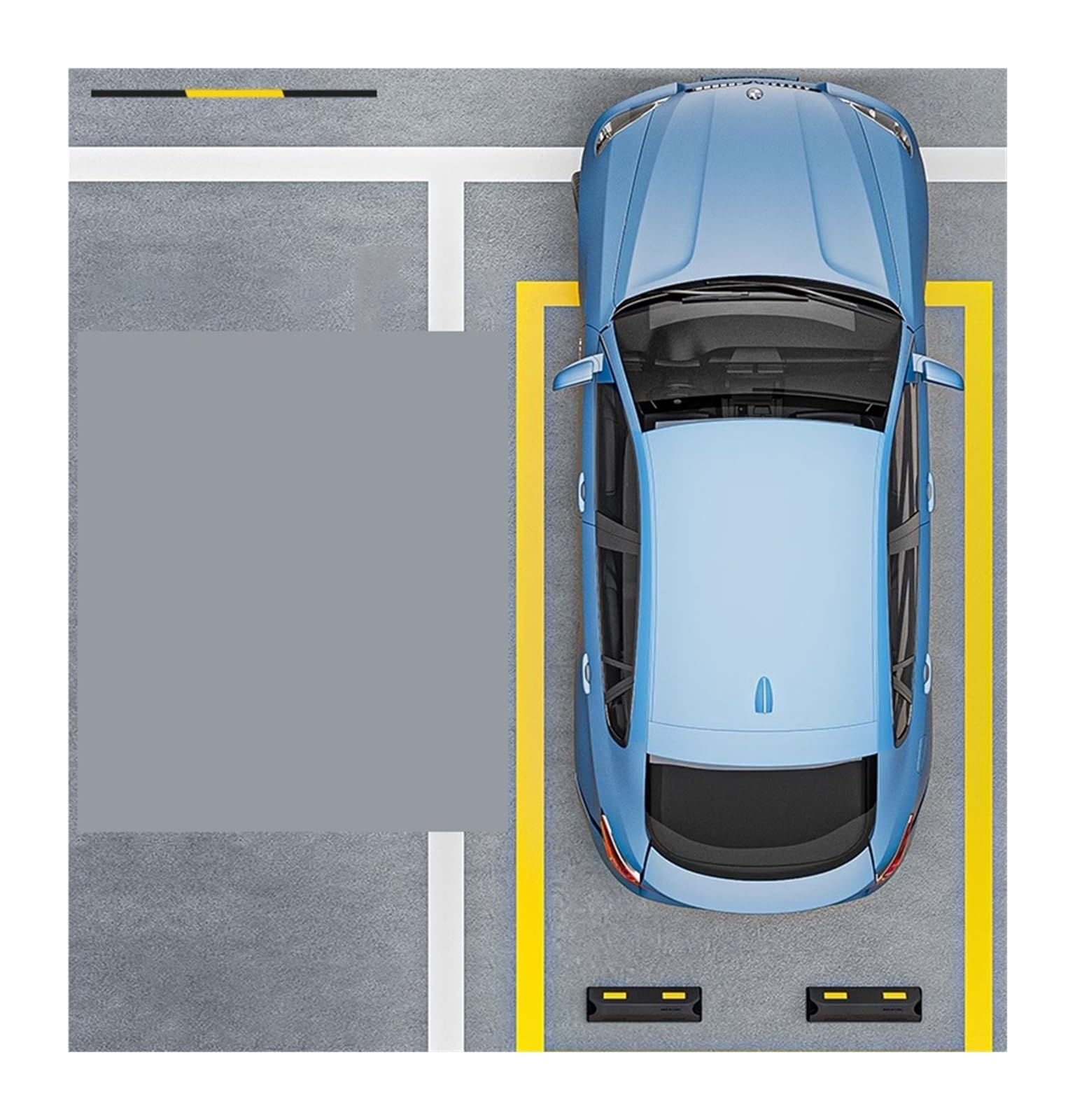 calzos para ruedas de coche, Tope de goma for neumáticos vehículos, ideal for garajes y entradas, multicolor(Blue)