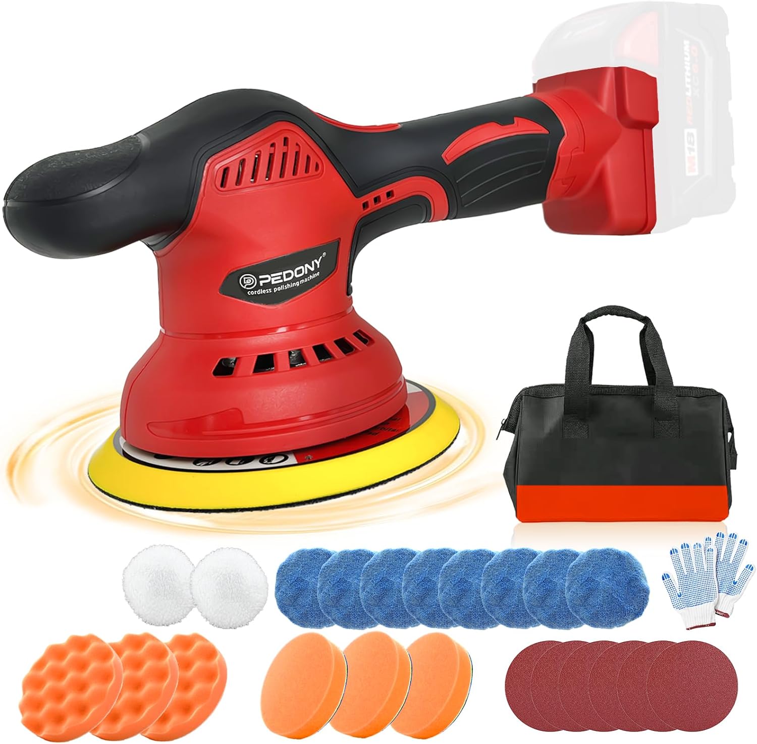 Cordless Car Buffer Polisher for Milwaukee m18 Battery, Polishers and