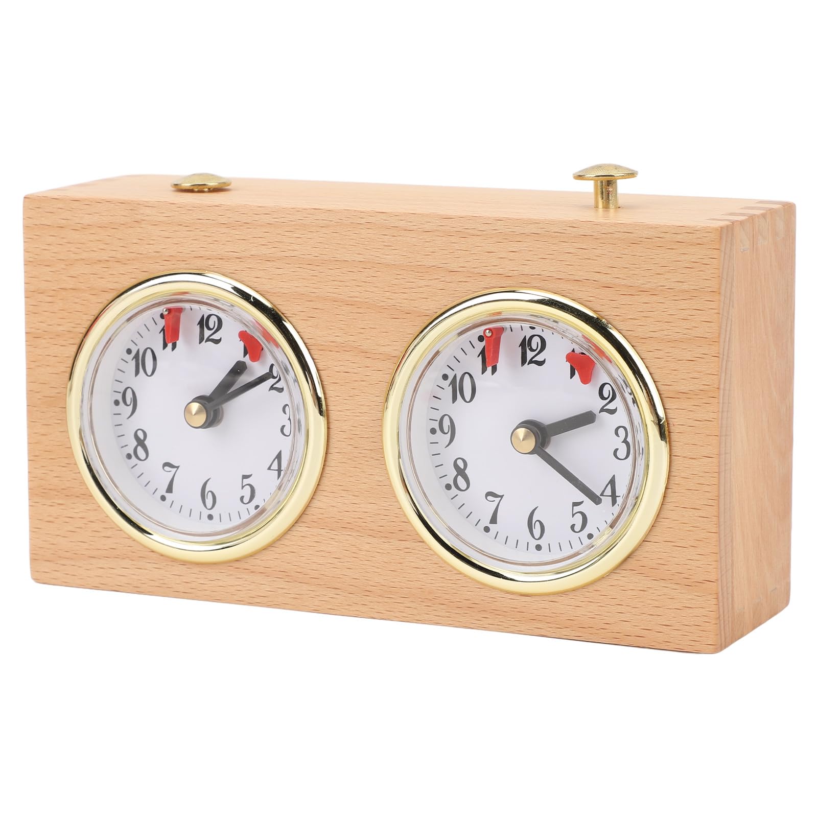 Timer per scacchi, orologio analogico meccanico professionale per scacchi, timer vintage in legno a carica per scacchis internazionali e cinesi, timers per scacchis
