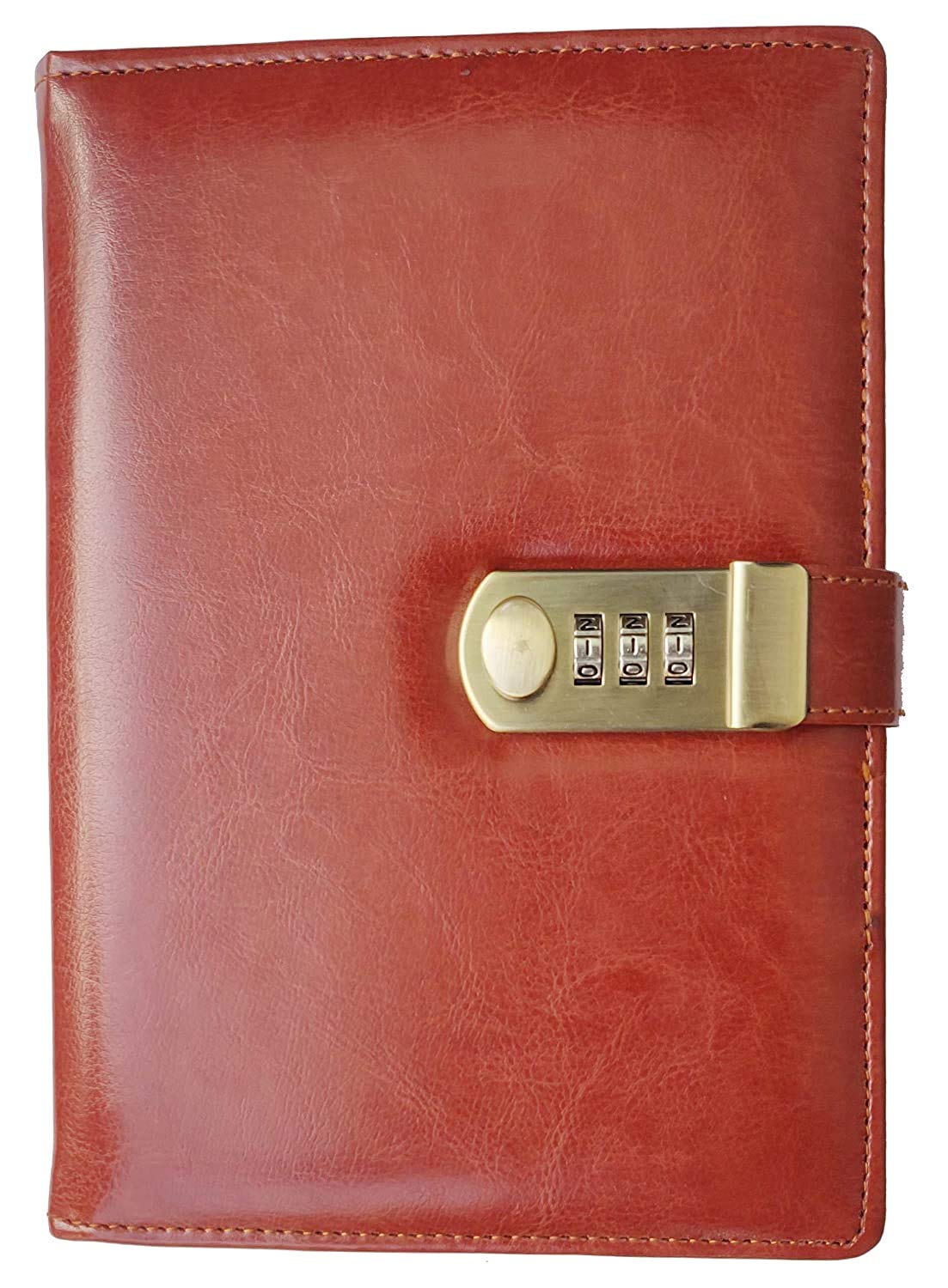 AccuPrints PU Leather 2024 Notebook Diary with Lock, Size 6 ny 8 inch