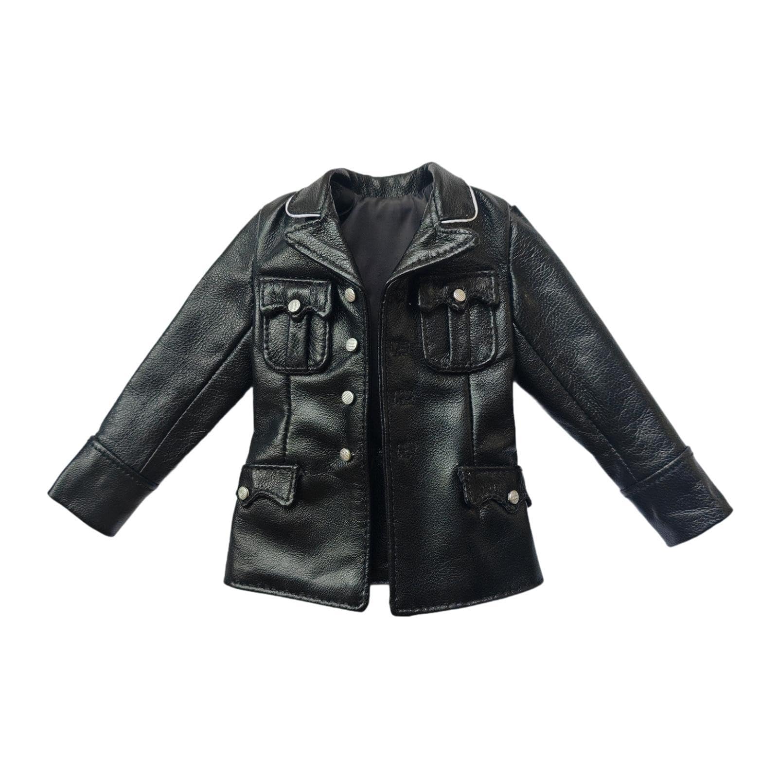 1/6 Actionfiguren Kleid, Komplettes Accessoire Set, Modekleidung, Puppenaccessoires Aus PU, Geeignet für Sammler Und Ausstellungszwecke, Jacke 13 cm X 9.5 cm
