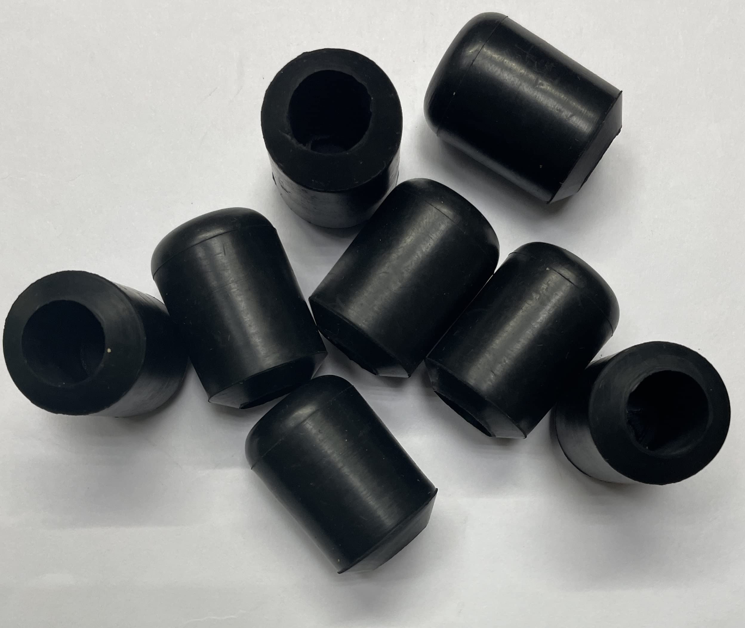dexierp Protection Force for 1/2" 13mm (Pack of 8) Round OD Tubing End Chair Leg Stick Ferrule Furniture Feet Rubber Cap Cup Pad Cover Floor Plug Protectors