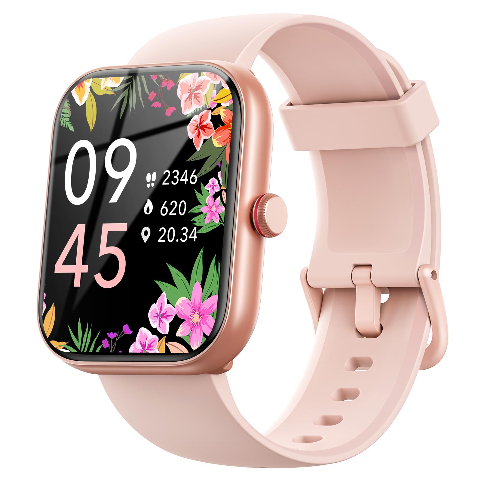 Smartwatch Donna,1.91" Orologio Smartwatch Chiamate Risposta Vivavoce,Alexa Integrato Fitness Tracker con Cardiofrequenzimetro/ SpO2/Sonno/Stress,110 Sportive IP68 Orologio Contapassi per iOS Android