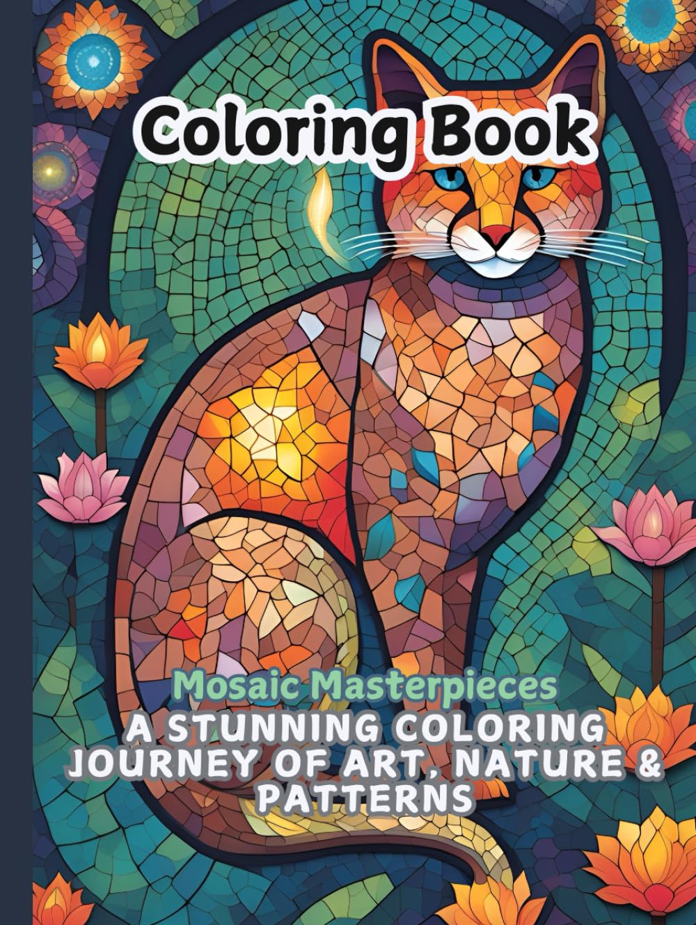Coloring Book Mosaic Masterpieces: A Stunning Coloring Journey of Art, Nature & Patterns: Explore Relaxing Mosaic Art with Animals, Patterns, and More—Perfect for All Skill Levels