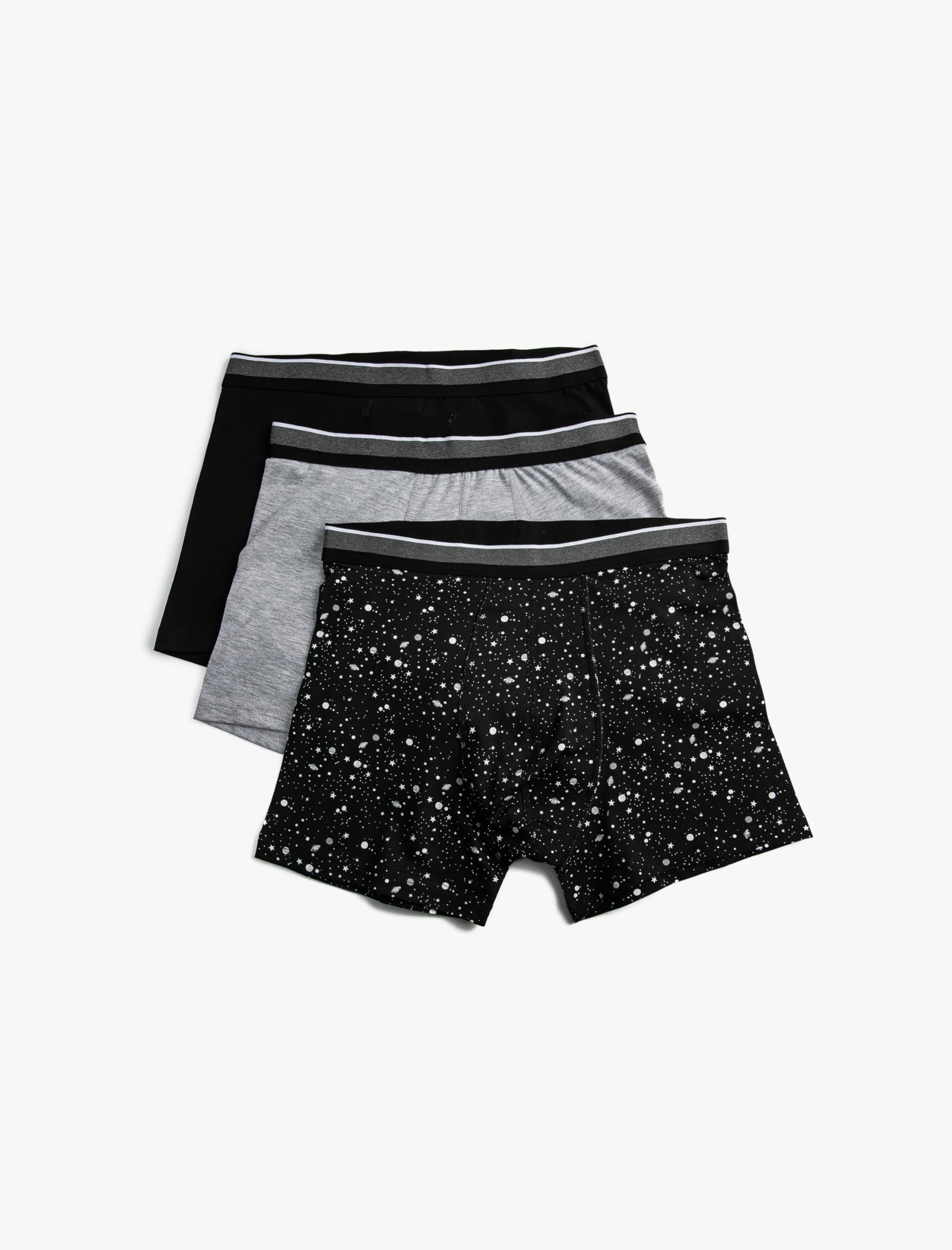 Basic 3'lü Boxer Seti Uzay Temalı Baskılı