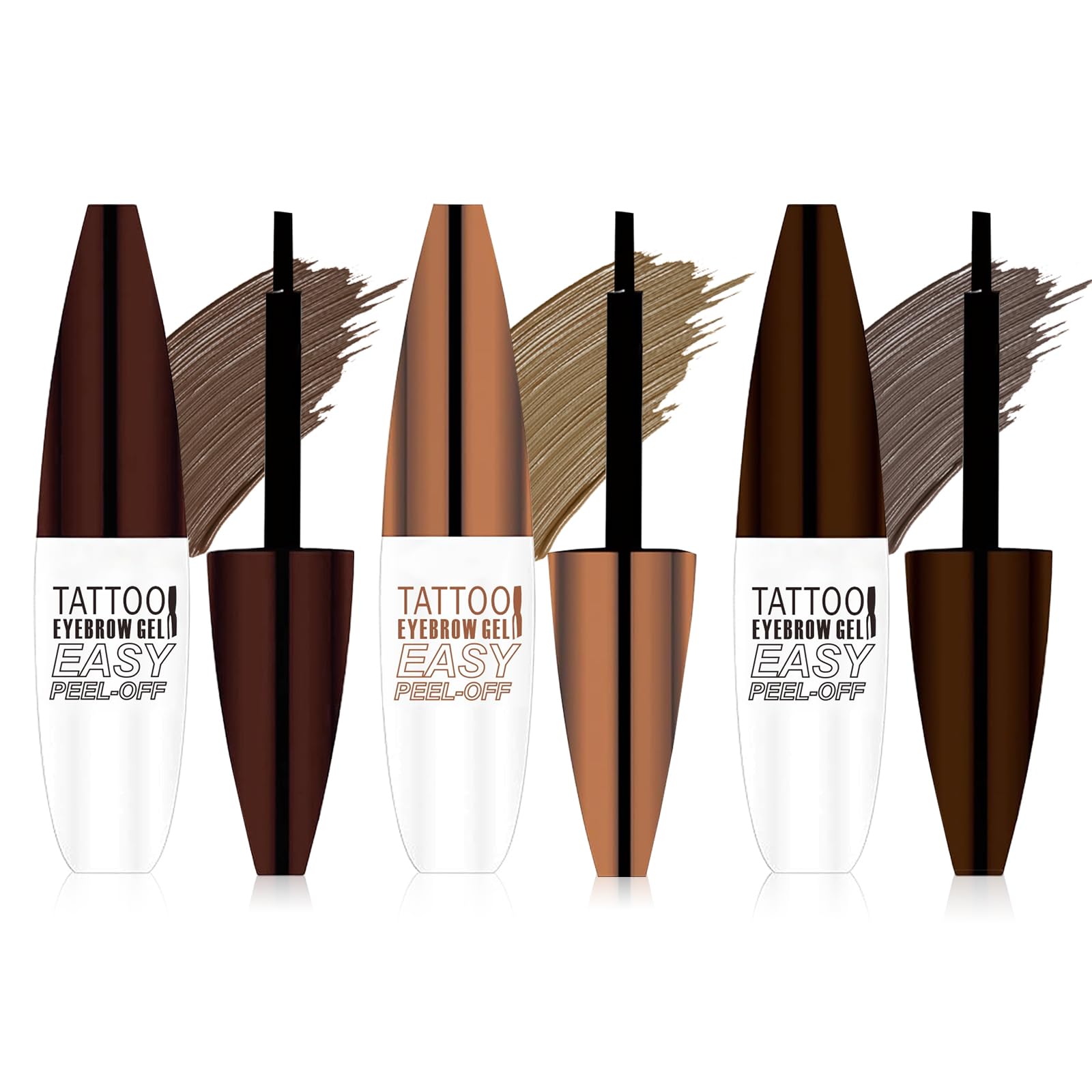 3-Pack Peel Off Eyebrow Gel Kit for Sparse, Light, Uneven Brows