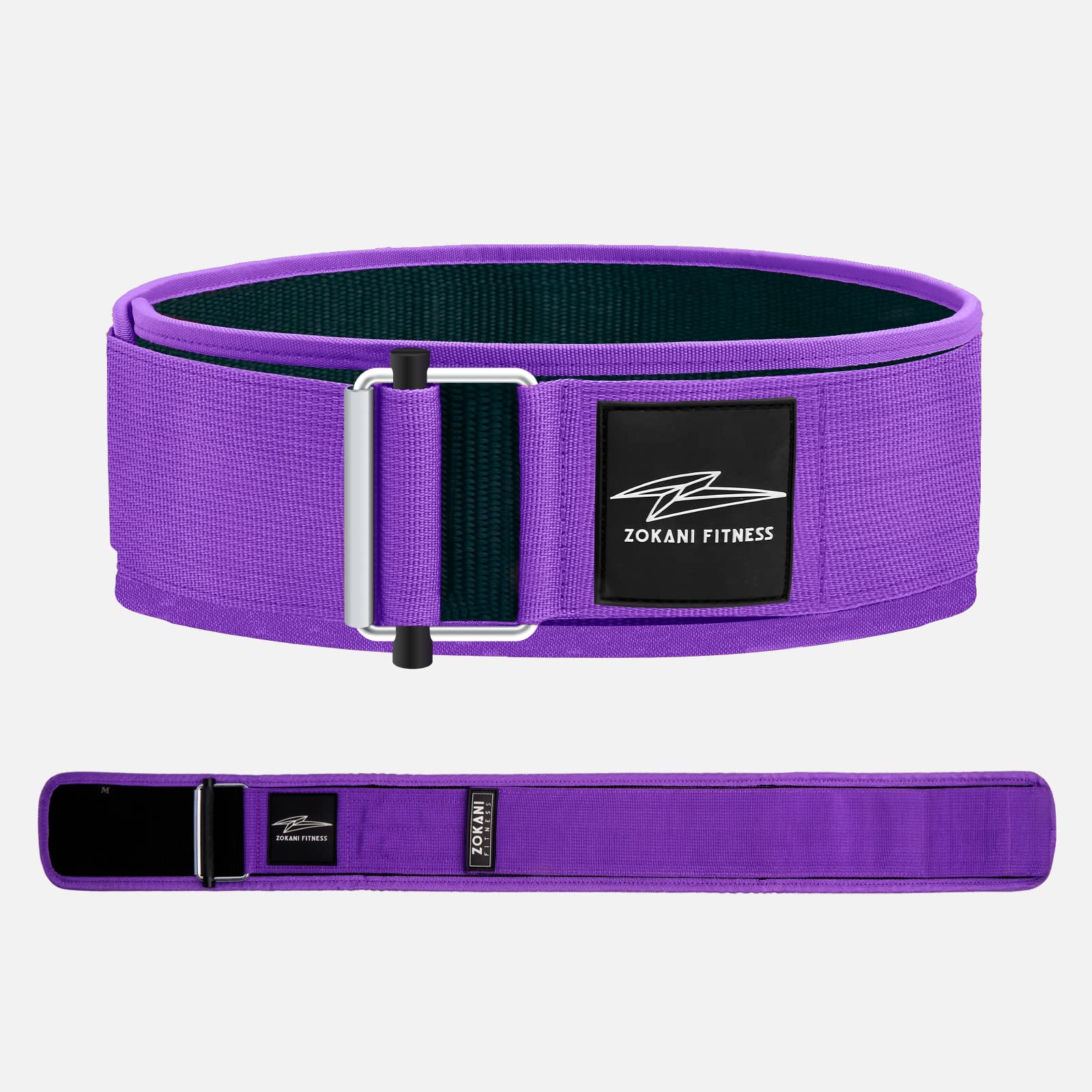 Zokani Self-locking Nylon Weight lifting Belt for Men & Women with Lifting Straps. 4” Adjustable Gym Belt for Olympic Crossfit Training WOD, Powerlifting Belt, Deadlift Workout Belt, Squat Training Belt Provides Lumbar Support & Stability