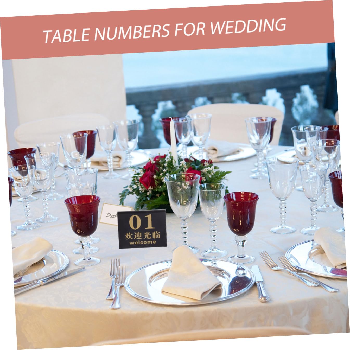 25 Stück Teiliges Acryl Tischnummern Doppelseitig Bedruckt Stabile Tischnummern für Hochzeit Bankett Party Eleganter Schwarzer Hintergrund mit Goldenen Zahlen