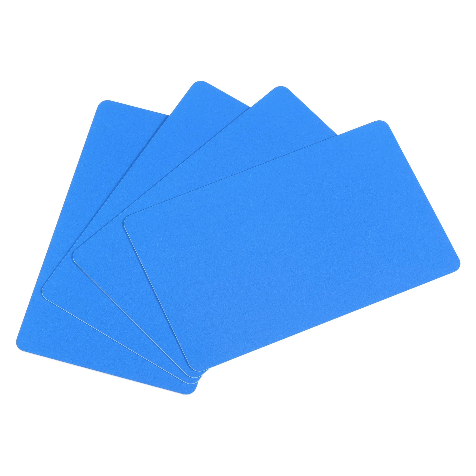 MECCANIXITY Blank PVC Cards 15mil for ID Badge Printer, Graphics Blue Plastic Pack of 50
