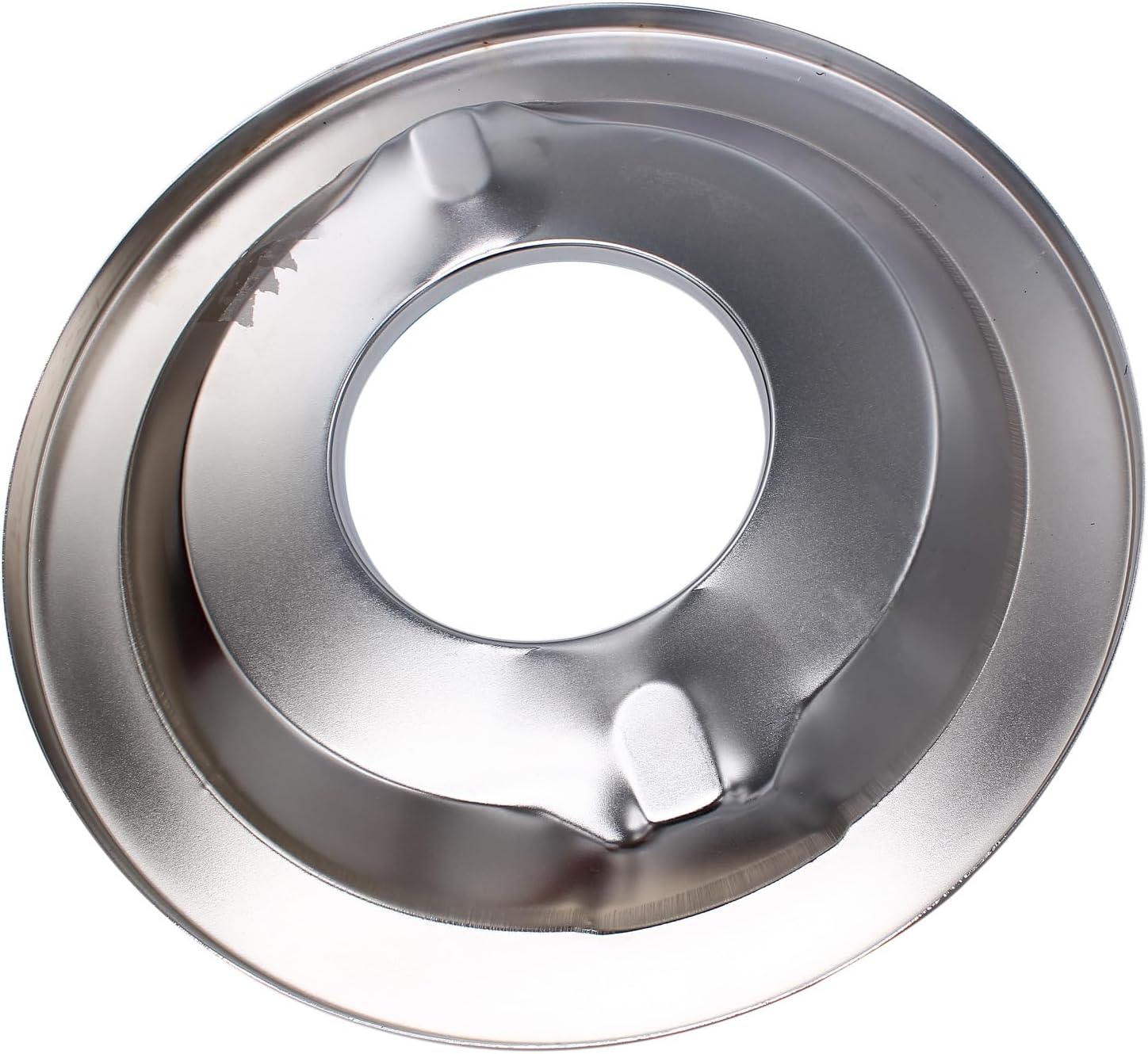 14" X 3" Round High Flow Washable Air Cleaner Filter Assembly w/Chrome Flow-Thru Lid for Caburetor Lid 5-1/8" Carb Neck Compatible with Ford/GMC/Chevy SBC BBC
