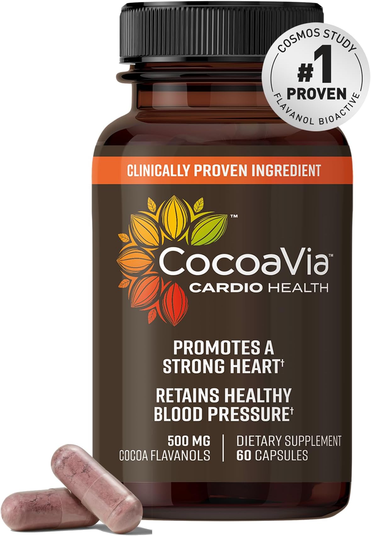 CocoaVia Cardio Health Supplement, 30 Day, 500mg Cocoa