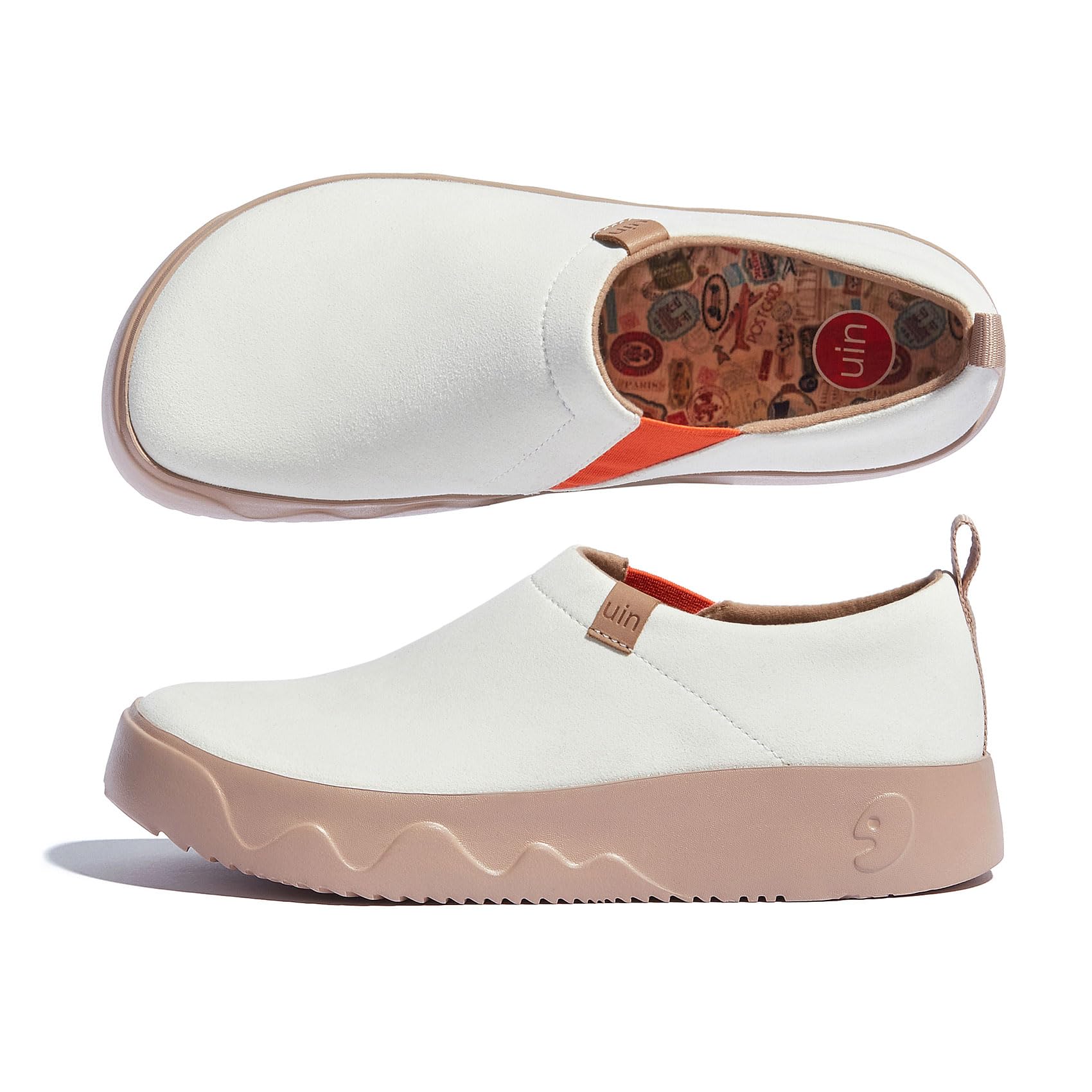 UIN Women's Art Travel Walking Shoes Slip On Casual Lightweight Wide Toe Fashion Sneaker Toledo Ⅸ