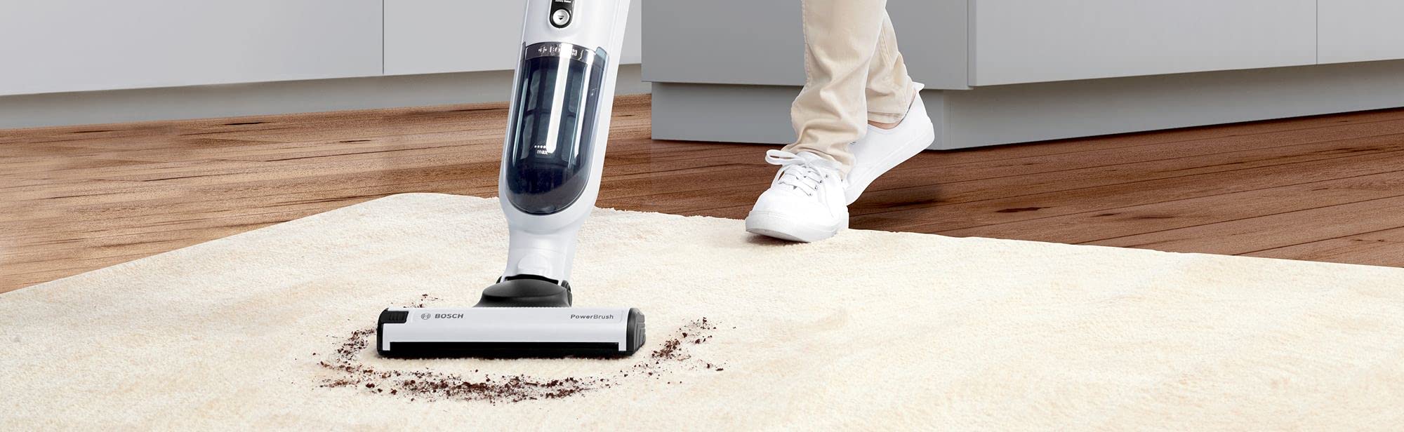 Bosch Flexxo Serie | 4 BBH32551 - Aspirador sin cable y de mano, de 25.2V con accesorios integrados, color blanco