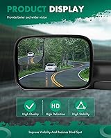 Vista 6 de SCITOO Espejos de remolque compatibles con Ram 2500 3500 1994-2002 con soportes de soporte 1994-2001 para Dodge For Ram 1500 Manual negro lateral