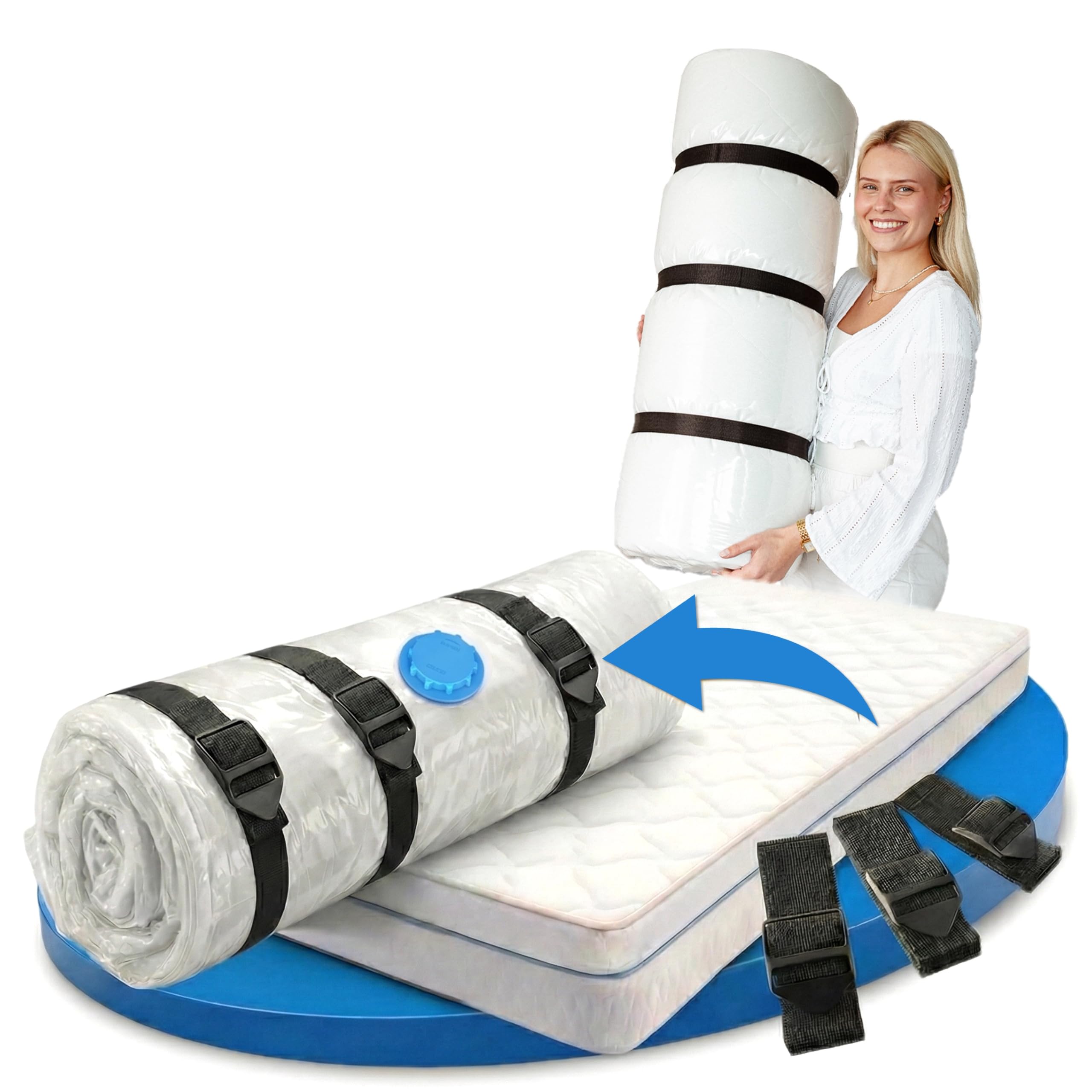 SilverRack Lot de 2 sacs sous vide pour matelas de 130 x 240 cm - Convient pour matelas de 90 x 200 cm - Sac de rangement pour matelas - Idéal pour déménagement - Housse de matelas