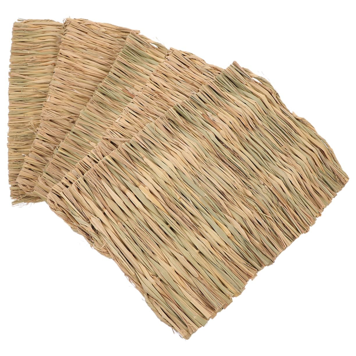 DOITOOL 5pièces Tapis Herbe pour Lapin Et Petits Animaux Tapis De Lit Tissé Herbe Naturelle pour Cochon Et Chinchillas