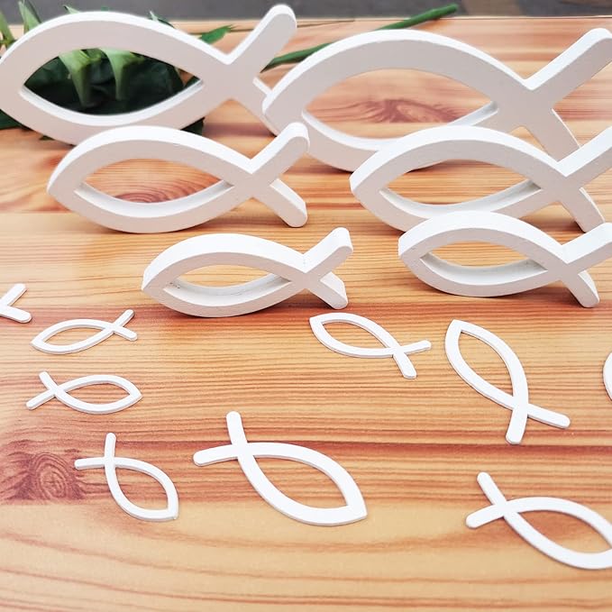 50 Holzfische Zum Basteln - Naturbelassene Lindenholz Ausschnitte Für DIY Projekte