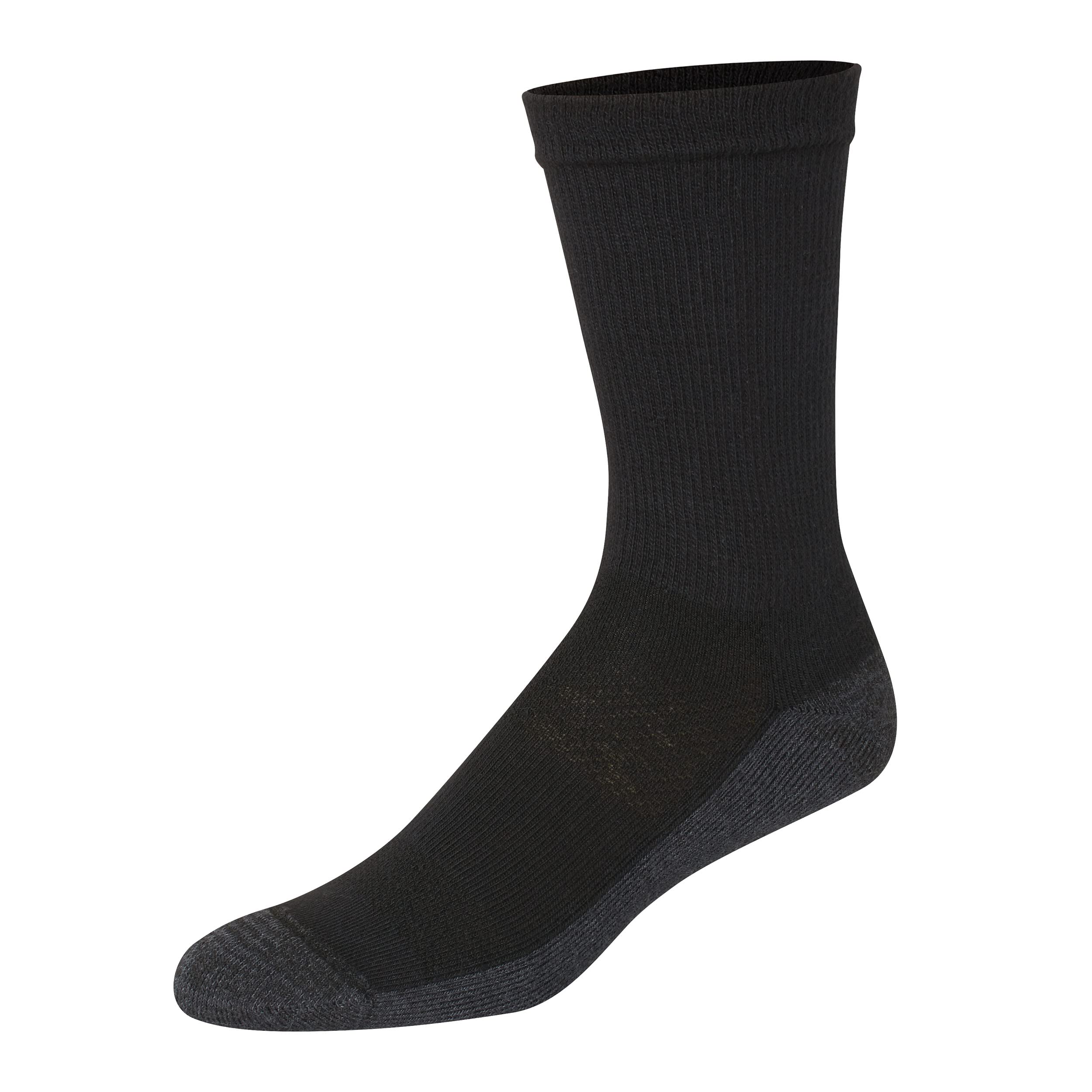 Hanes Men's Socks, X-Temp Cushioned Crew Socks, 12-Pack, Black - 12 Pack, 10