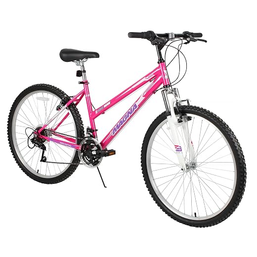 Dynacraft Magna Front Shock Mountain Bike Mens 26 Inch Wheels with 18 Speed Grip Shiteres and Dual Hand Brakes In Black