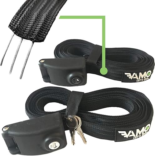 Vamo - Amarres de bloqueo de alta calidad con 3 cables de acero inoxidable sin arañazos hebilla de silicona para surf o SUP correas de amarre para
