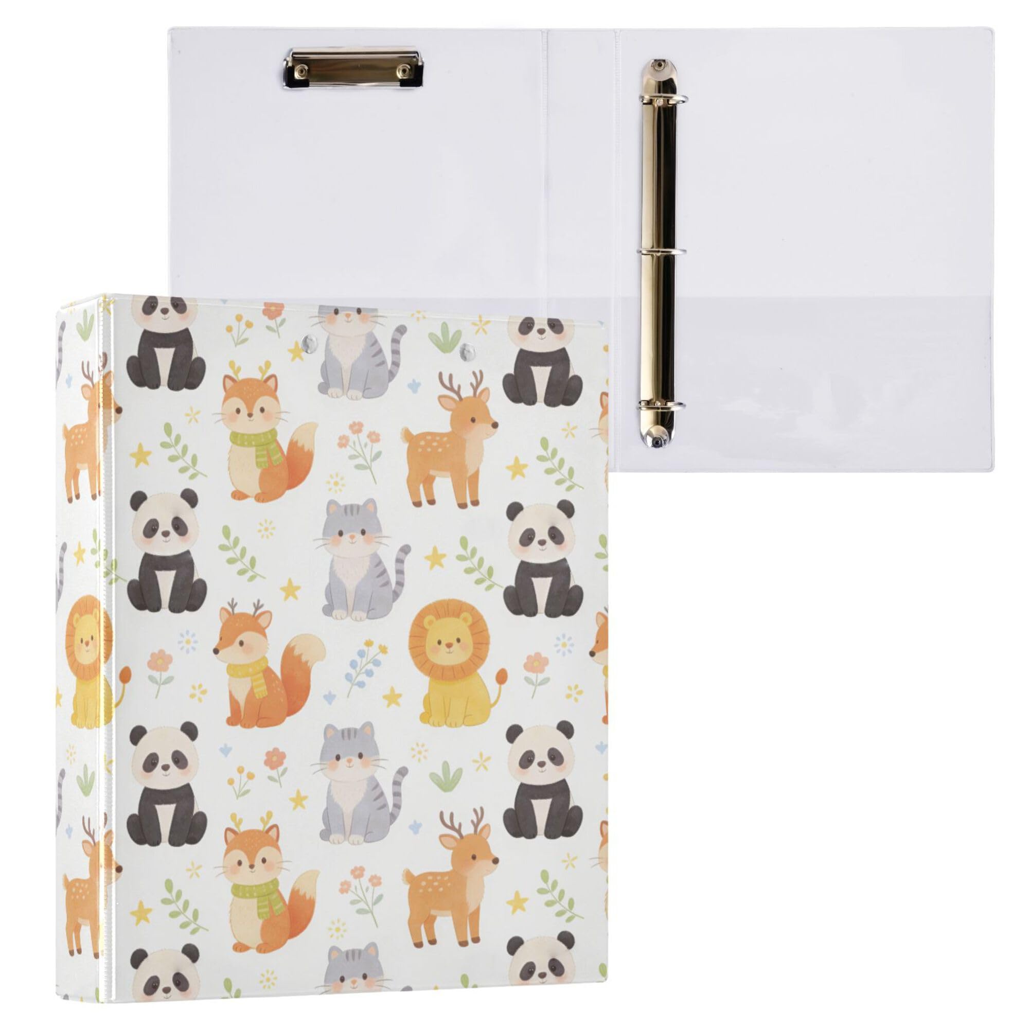 Raccoglitori a tre anelli da 3,8 cm con copertina tascabile, confezione da 1/2 raccoglitori per studenti universitari con copertina rigida