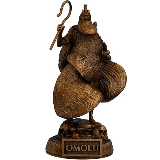 Estátua Omolu Umbanda Candomblé - Obaluaiê – O Orixá da Terra, do Fogo e da Morte (Cor Cobre Antigo)