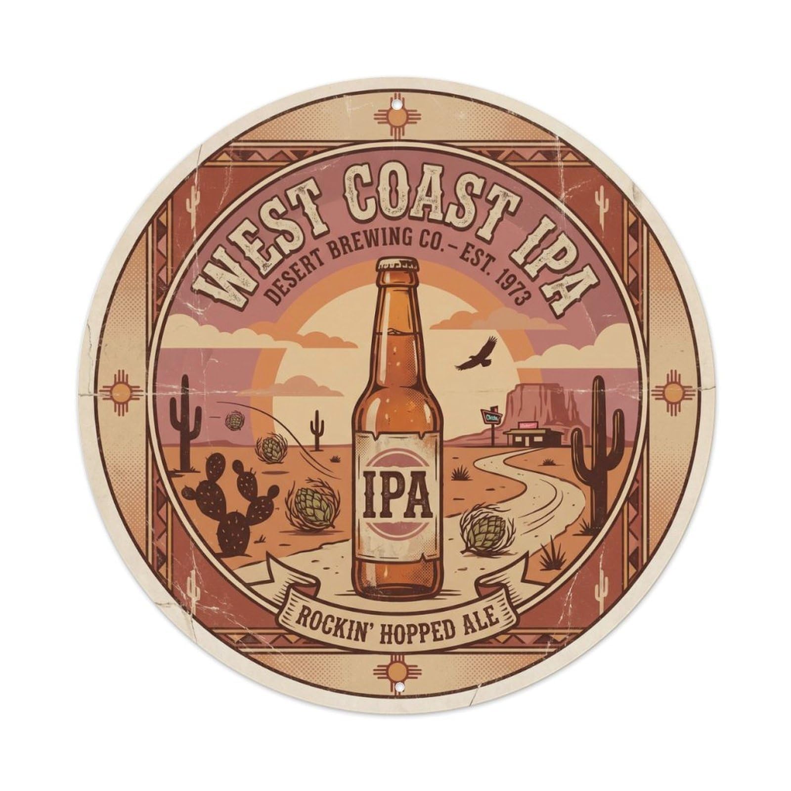 West Coast IPA American Taproom Farmhouse Brew Retro Metal Tin Sign