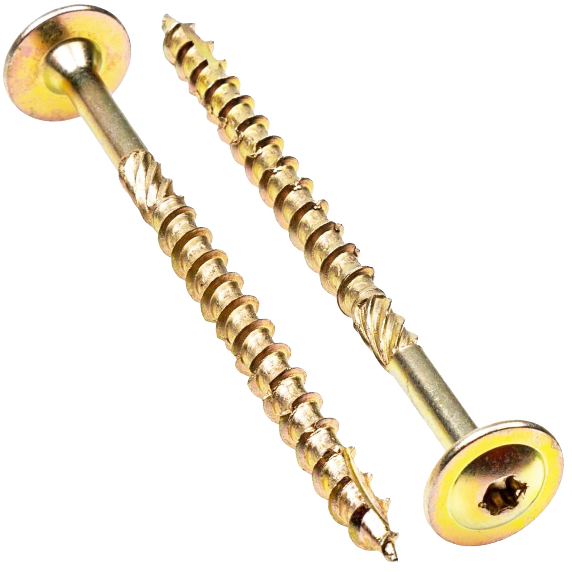 300mm Wood Screws Wafer Head (Pack of: 25) Torx Screw Self Tapping Steel Yellow Zinc Plated