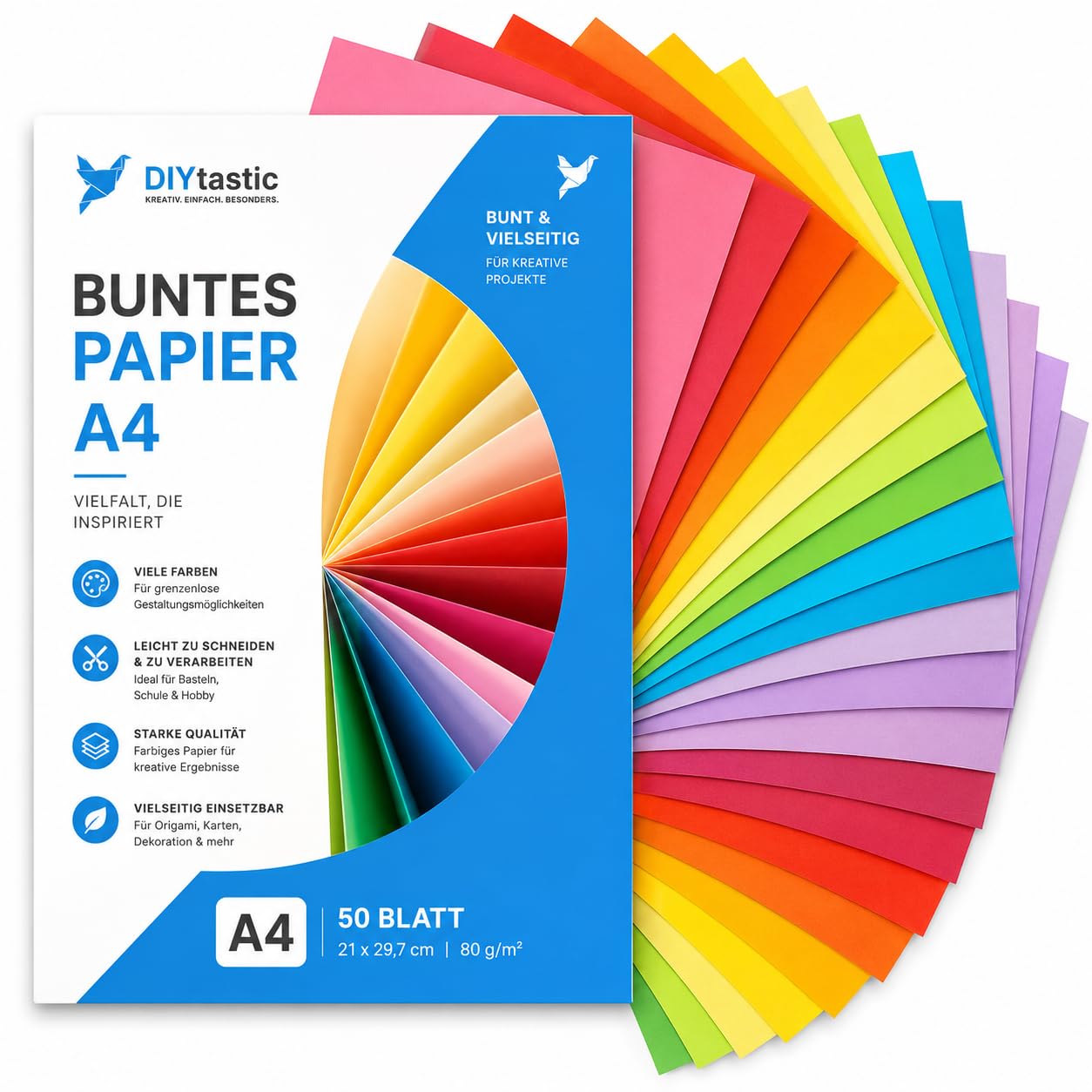 Papier kraft et carton de couleurs assorties 140 g/m² 100 feuilles pour imprimantes et loisirs créatifs