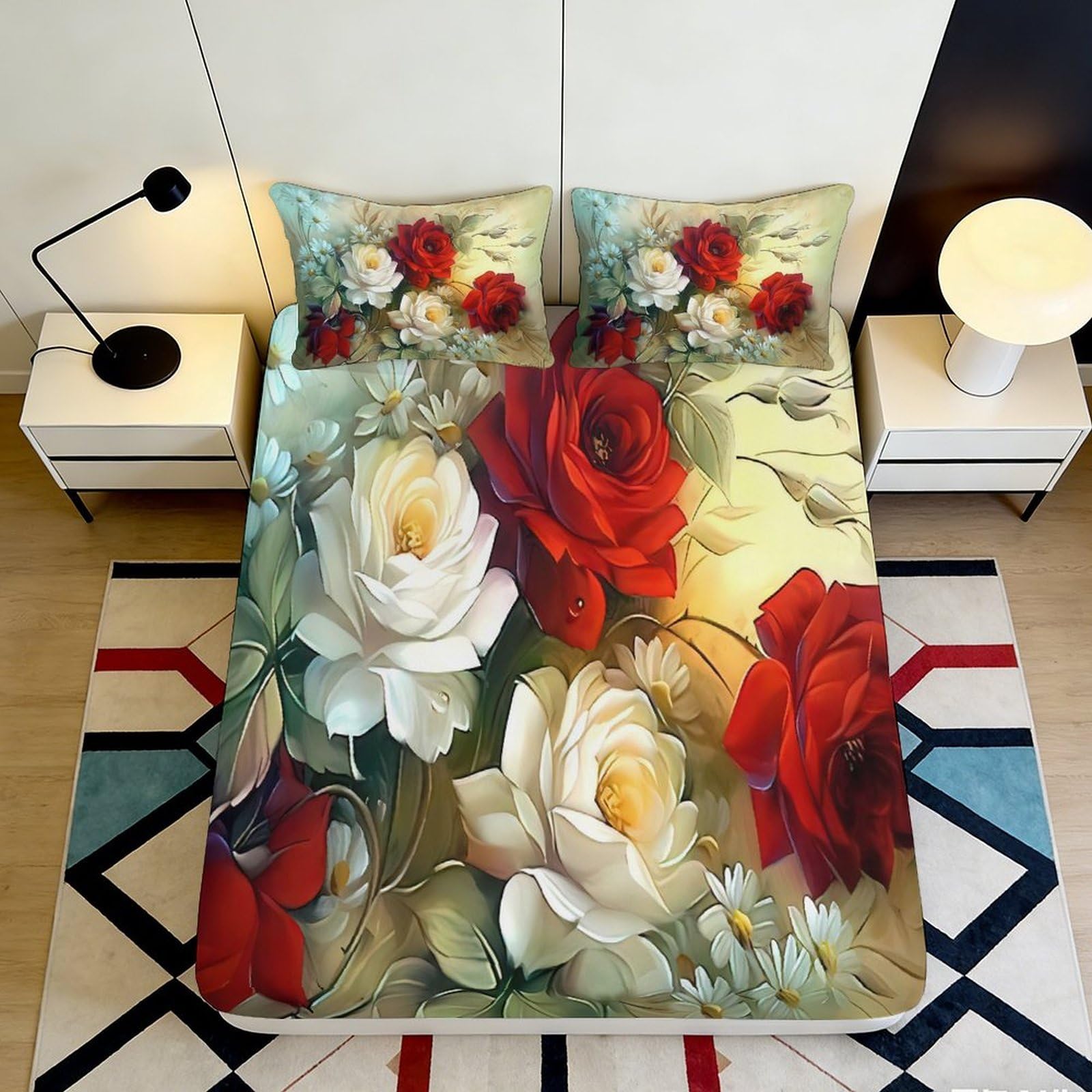 3D Printed Baseball Sports Fitted Sheet Microfiber Deep Pocket Non-Slip Bedroom Baseball Art Mattress Fitted Cover 90x200x25cm