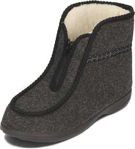 BAWAL Zapatillas de Casa para Mujer Hombre Fieltro Lana Pantuflas Unisex Muy Calentitas 36-46 EU