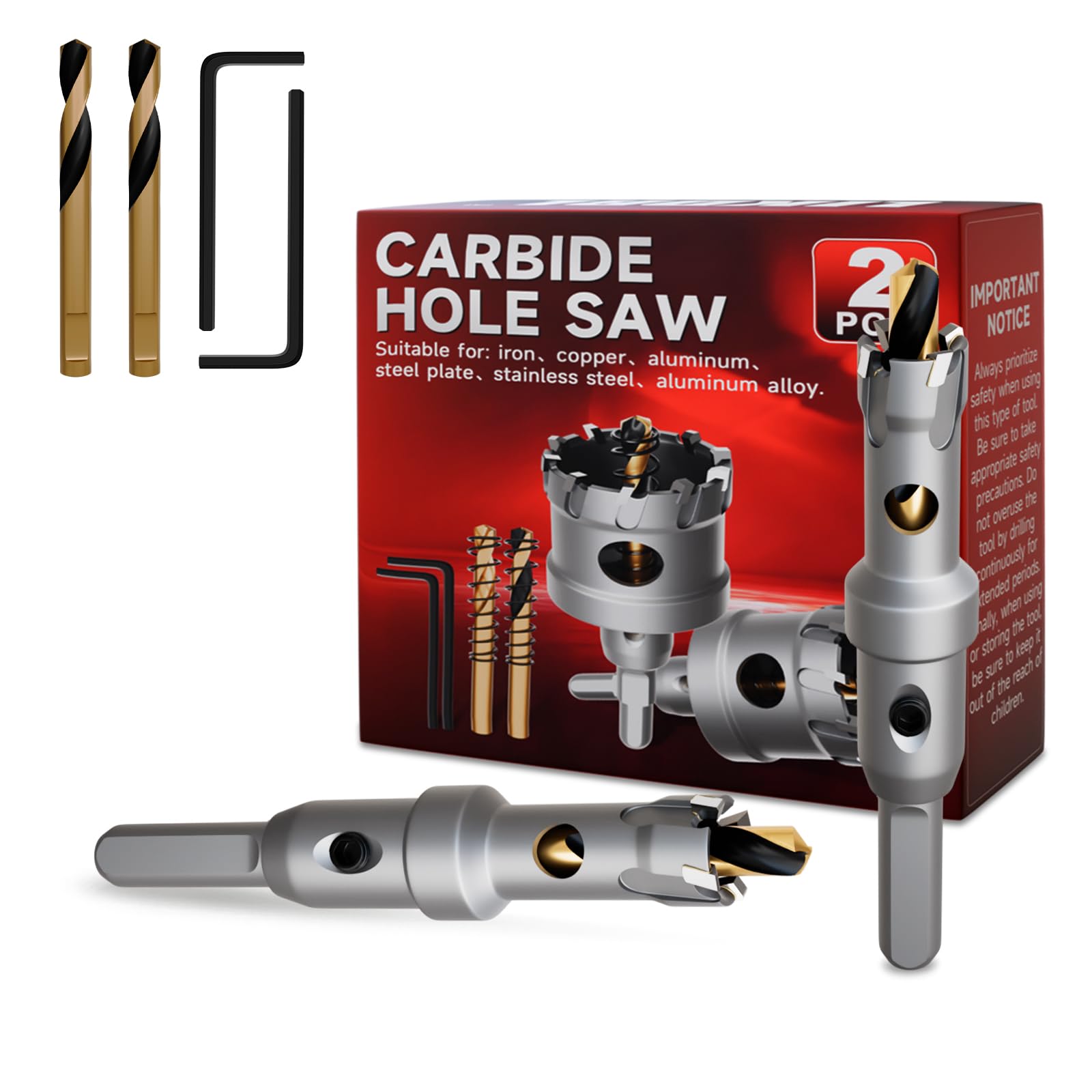 Carbide Hole Saw for Stainless Steel - 1 Inch -12