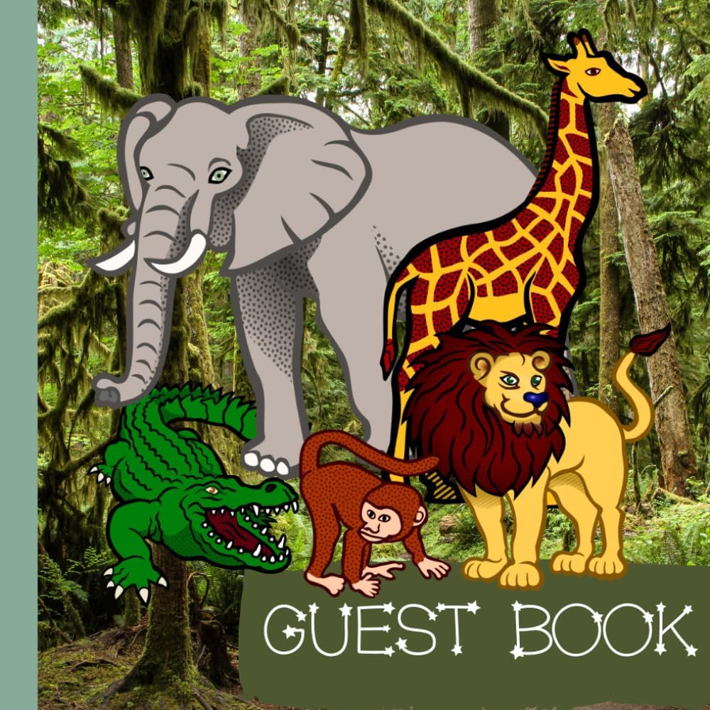 Guest Book: Jungle Baby Shower Guest Book Paperback – August 7, 2018