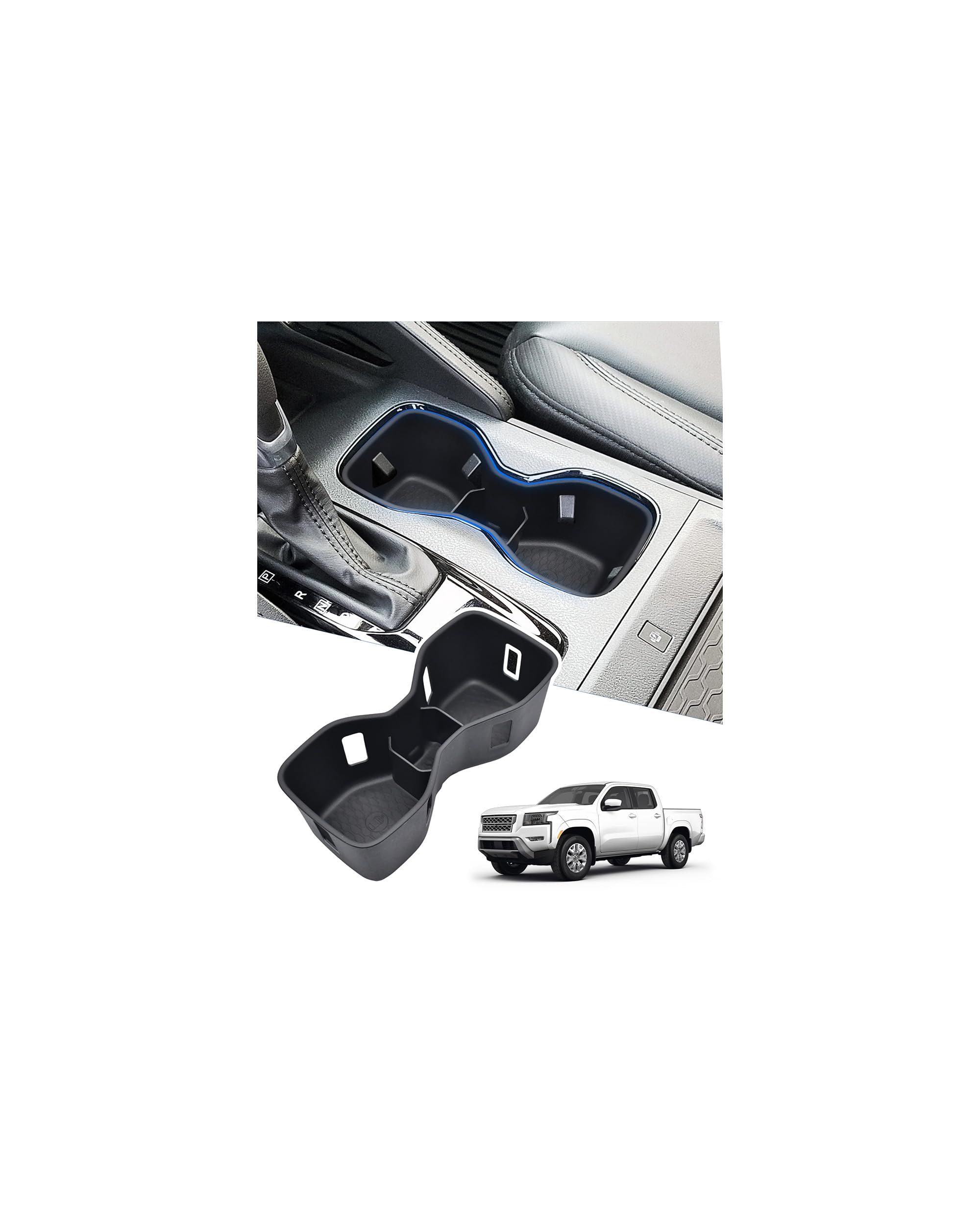 Cup Holder Inserts for 2022-2025 2026 Nissan Frontier Accessories