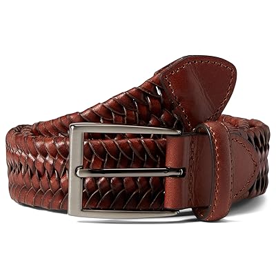 Johnston & Murphy Leather Braided Belt Men