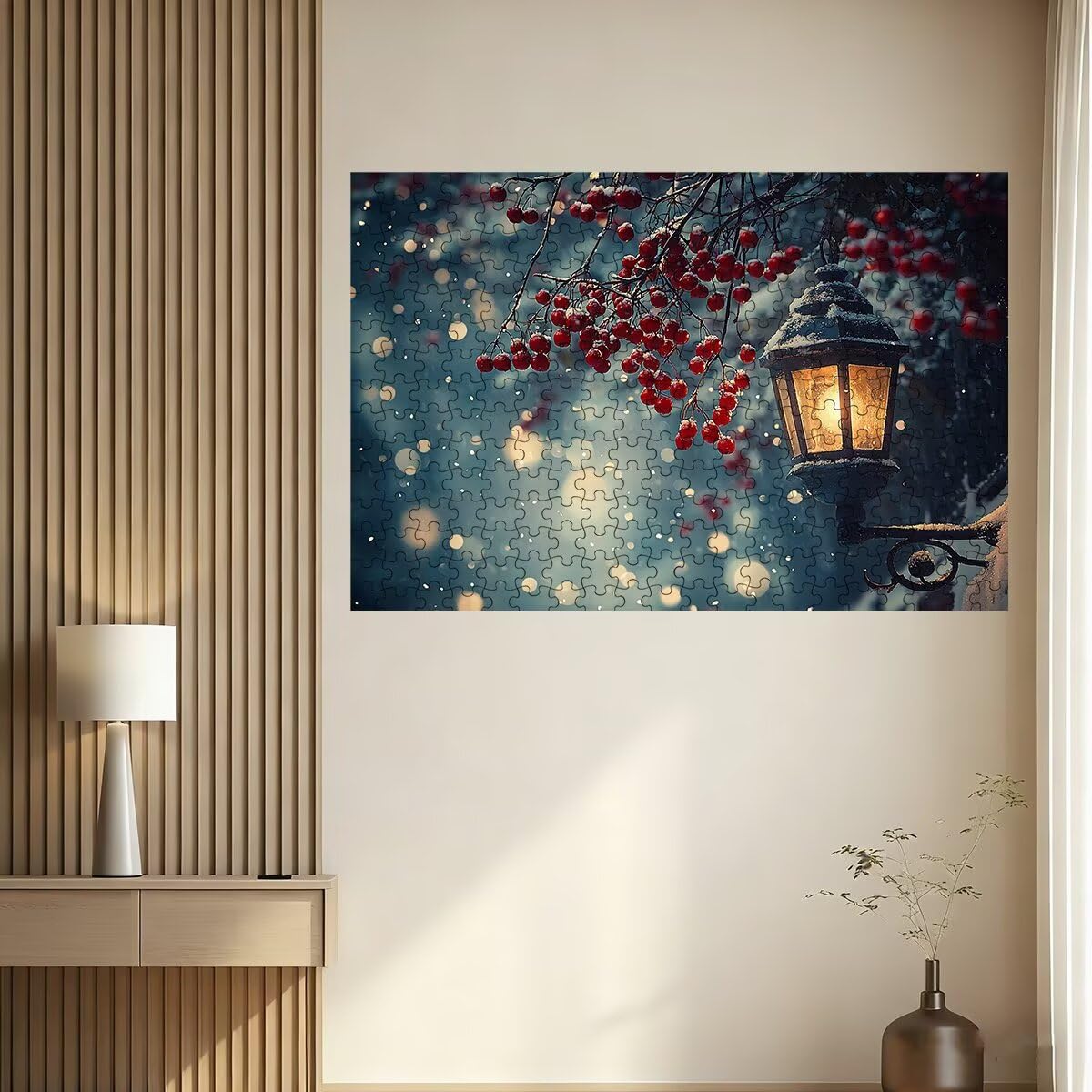 Puzzle 5000 sztuk Retro, Zimowe Puzzle 5000 Dorosłych, Puzzle dla Dorosłych Z Pudełkiem Prezentowym, Drewniane Puzzle Wyzwanie dla całej rodziny, Oryginalne prezenty dla kobiet -3296