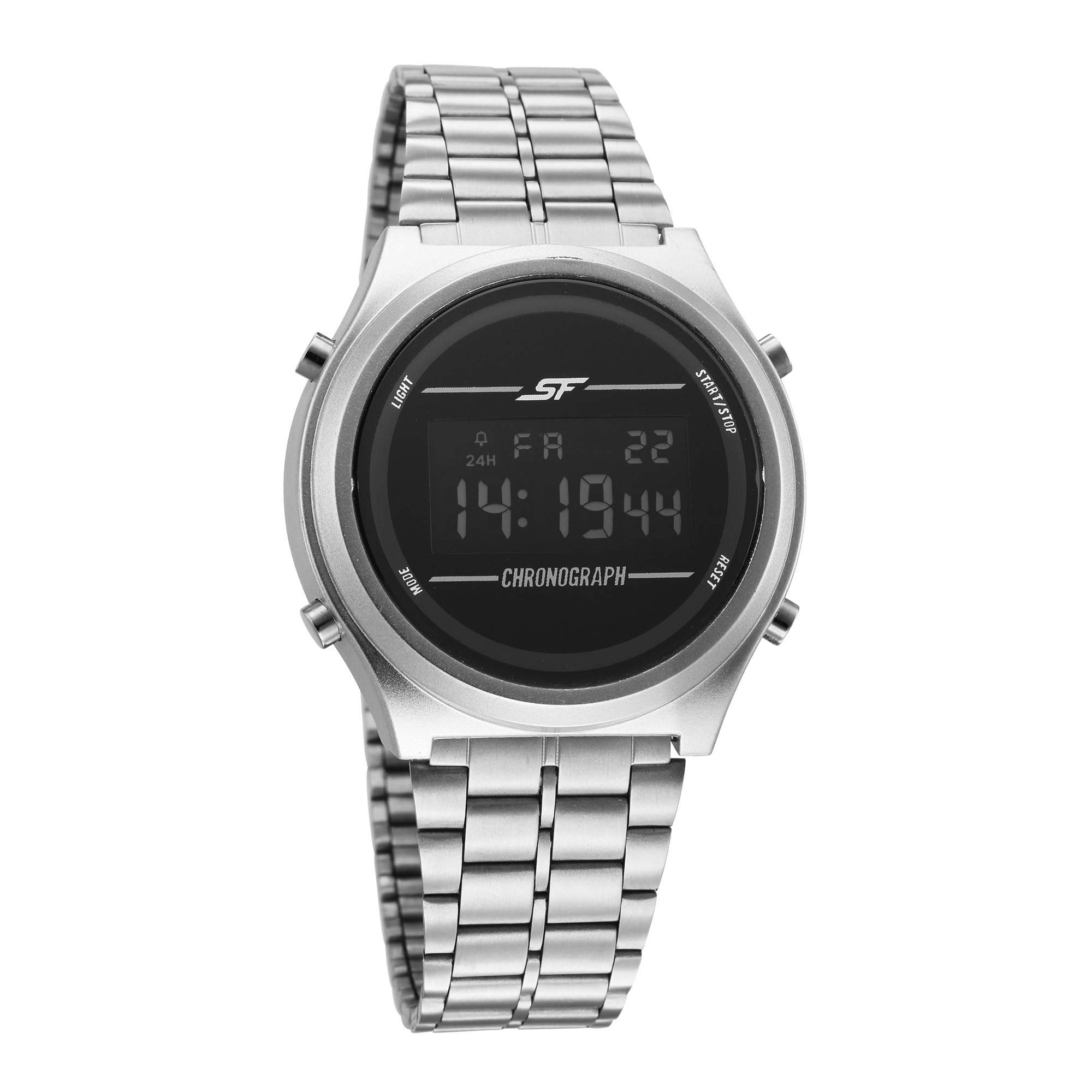 sonata SF Cirqle Quartz Black Colour Round Dial Men's Digital Watch | Stainless Steel Strap Material | Water Resistant Watch - 77162PM03W-picture-10