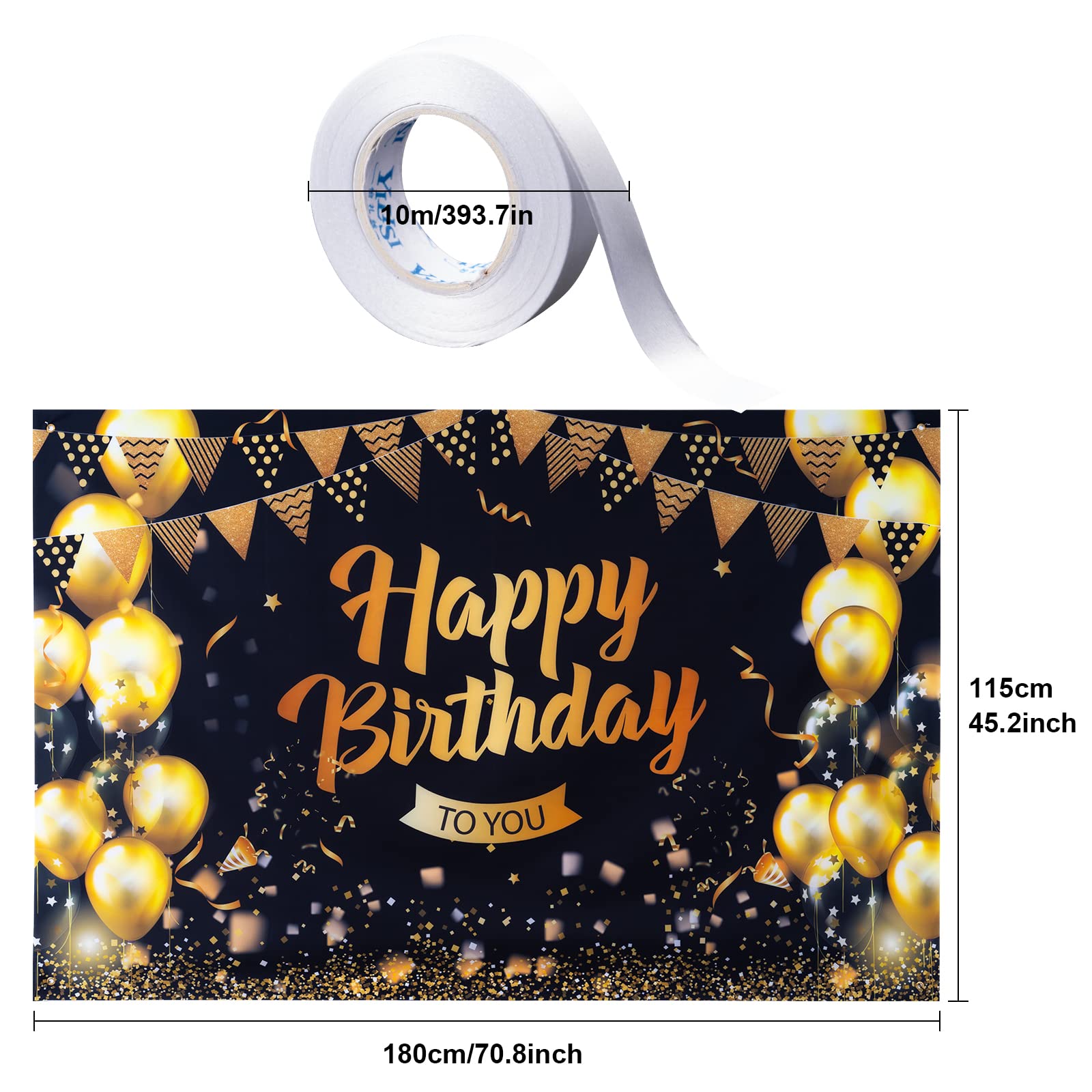 Fond Photo Toile Pour Anniversaire, Décoration - Bannière Fond De Photo, Affiche Sur Toile - Motifs Mignons, Couleurs Vives - Pour Fête, Célébration