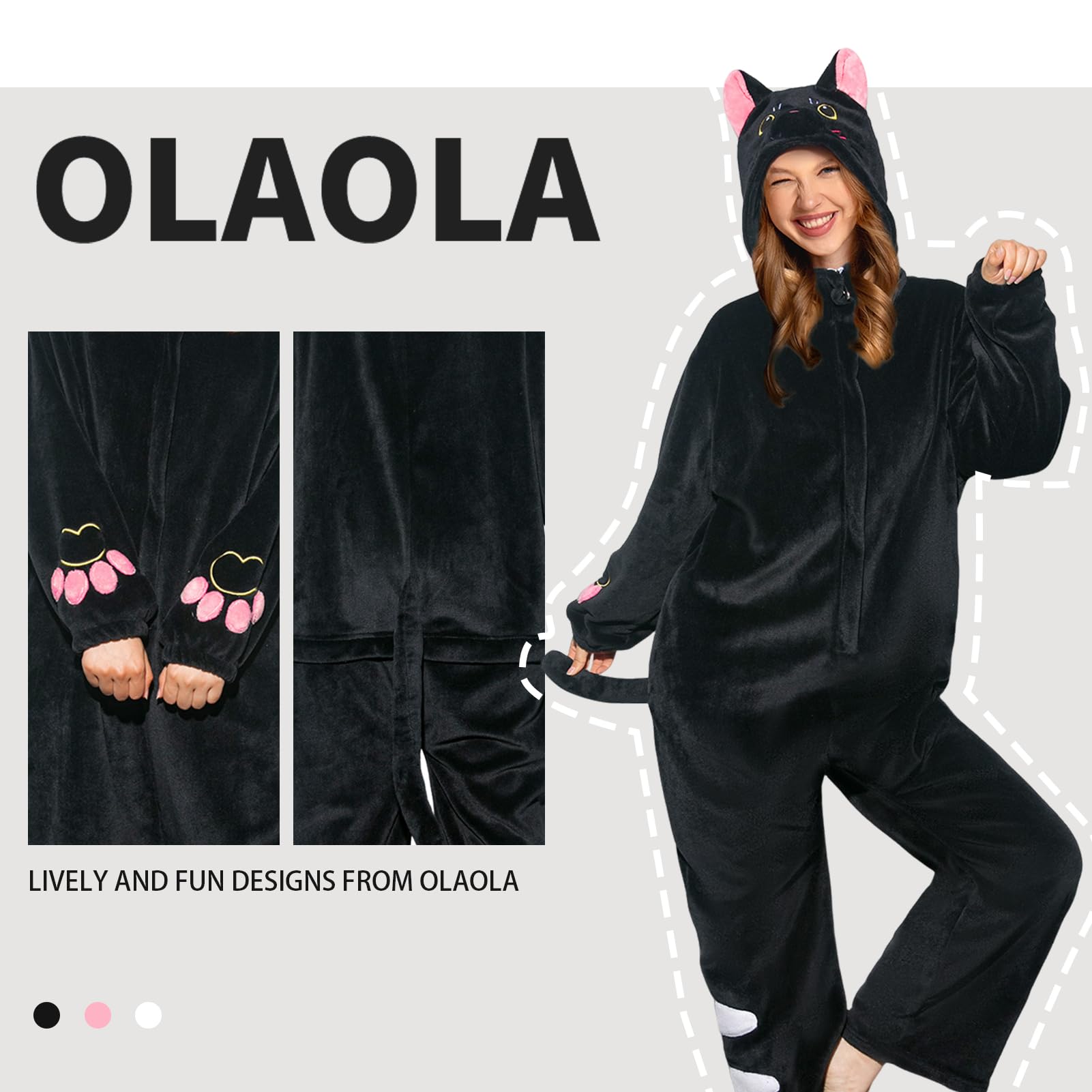 OLAOLA Combinaison Pyjama Femme Homme Animaux Costume Unisexe Adulte Onesie Halloween Cosplay Deguisement Kigurumi Pajamas Fête Vêtements de Nuit