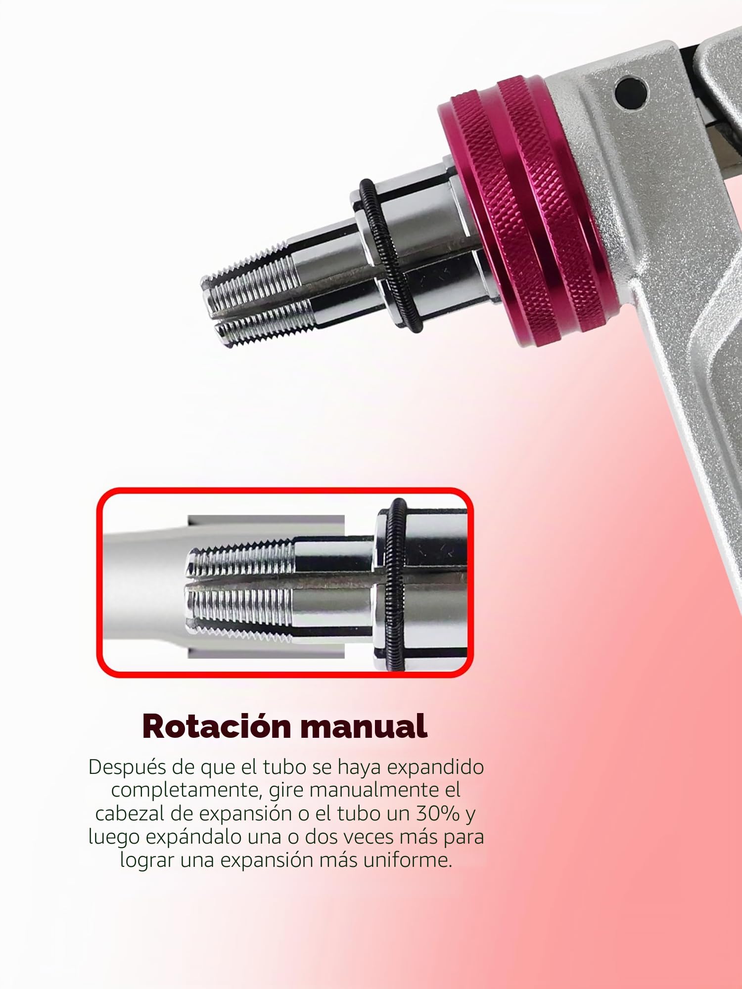 AMZCNC Juego de Herramientas de Expansión PEX-A (16 mm, 20 mm, 25 mm, 32 mm) Con Cortadores de Expansión de Tubos PEX, AMZ-F1960