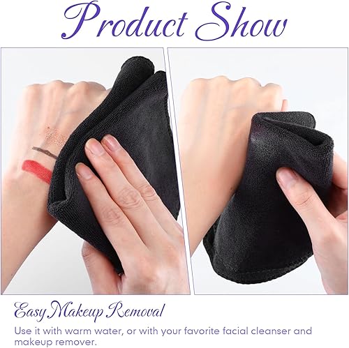 Miniatura 4 de Macarrie 48 toallas de maquillaje, regalos de regreso a clases, a granel para mujeres, profesores, empleados, 12 x 12 pulgadas, paño de microfibra