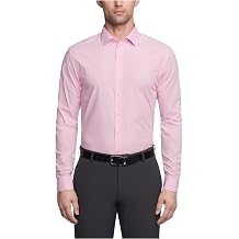 Kenneth Cole Mens Dress Shirt Slim Fit Checks and Stripes Patterned