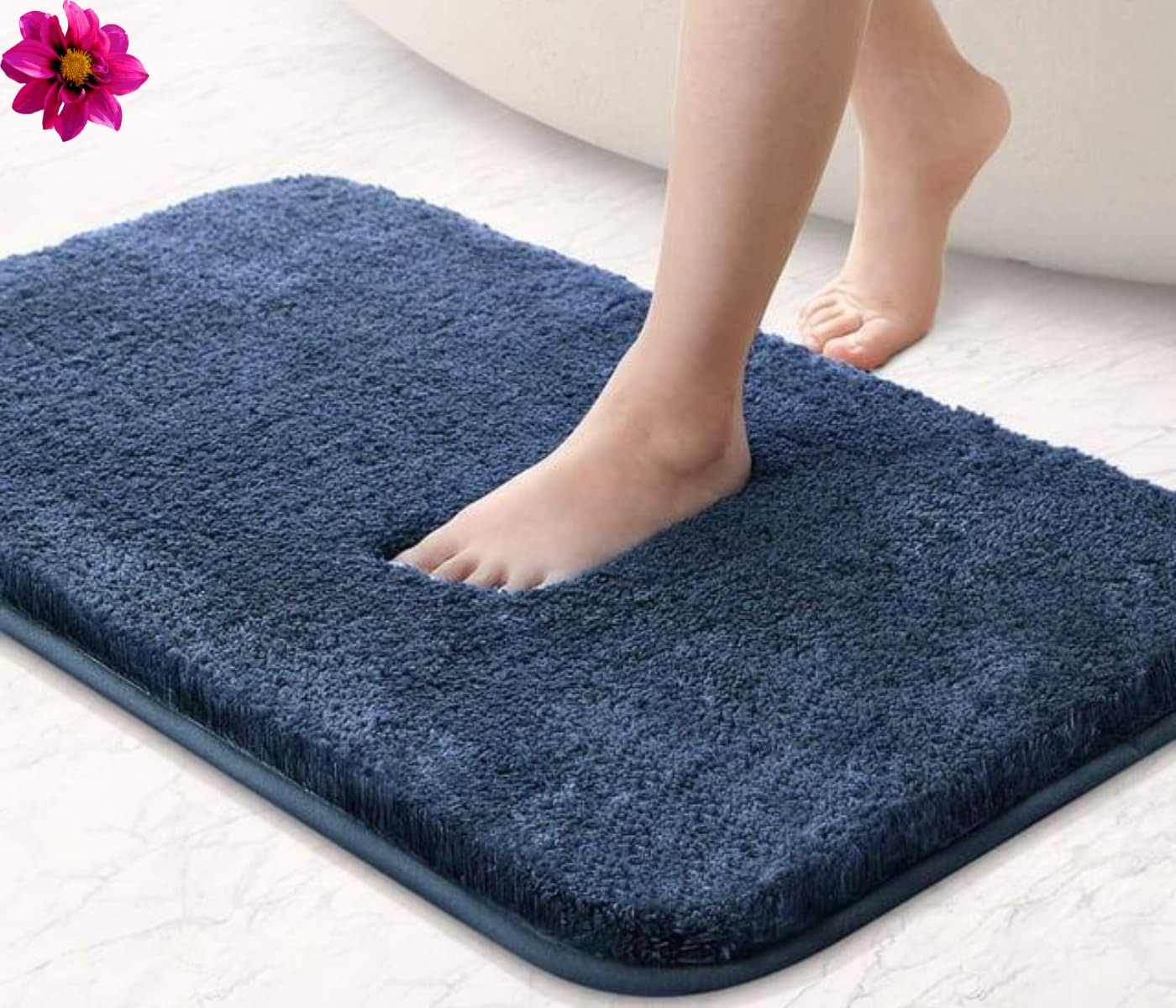 HOWNICE Doormat for Bedroom,Bathroom,Kitchen,Living Room,Home Entrance,RoomMats,Foot Mats,Floor mat Main Door,Rug,Non Slip Mats,Door Mate,Fluffy,Door Mat,Door Matt (Bed Room Mat Blue)-image-36