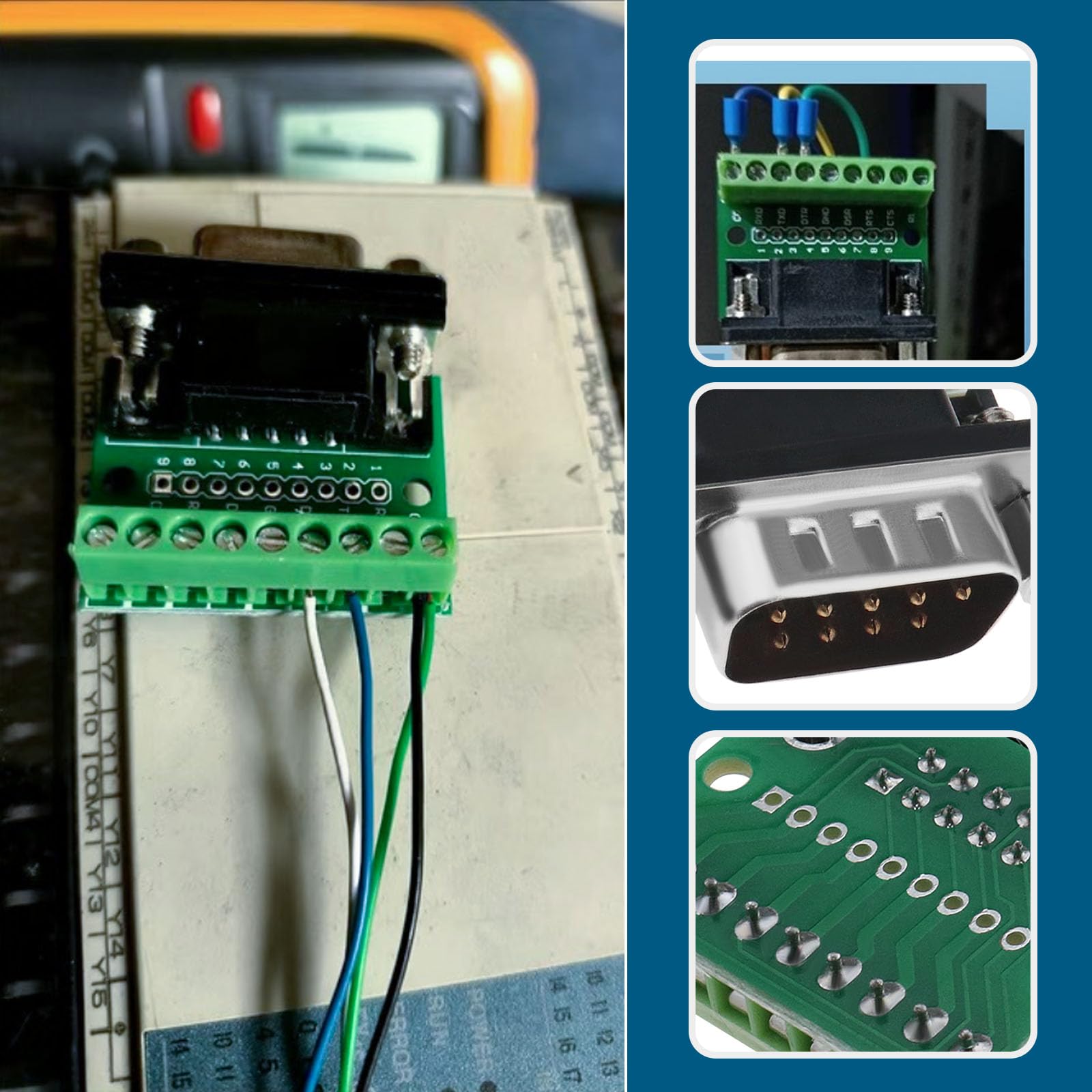 Futheda DB25 D-SUB Connecteur de carte de dérivation mâle et femelle 25