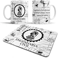 Caneca Engenharia Civil + Mouse Pad