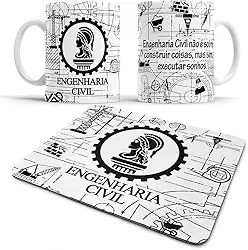 Caneca Engenharia Civil + Mouse Pad