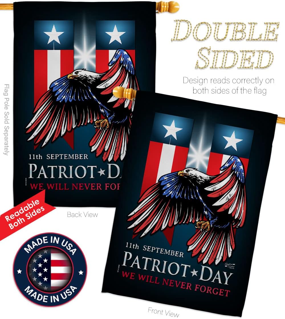 911 Patriot Day Garden House Flag Set Americana World Planet Peace Environment Awareness United State American Decoration Banner Small Yard Gift Double-Sided, Made in USA