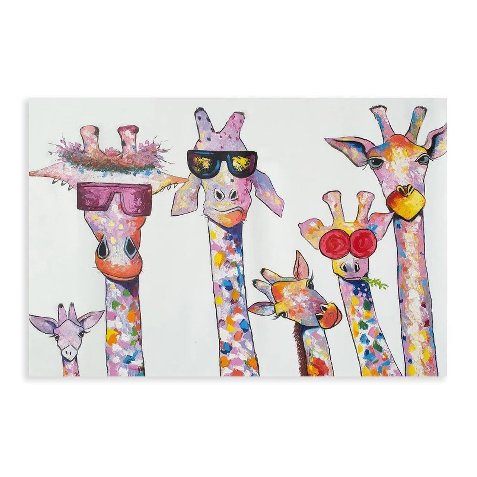 Bareronor Giraffe Poster Canvas Poster Bedroom Decor Landscape Office Room Decor Gift 20" L X 30" W