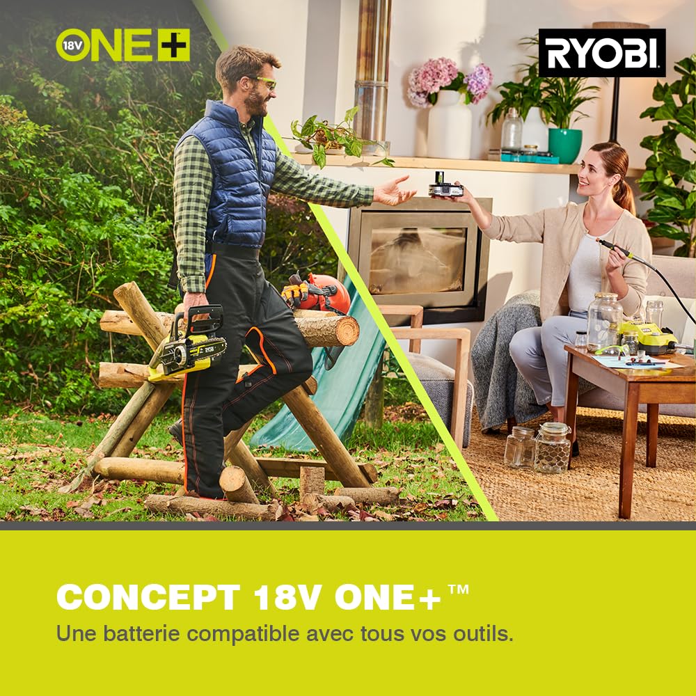RYOBI - Perforateur SDS+ Sans Fil 18V ONE+ R18SDS-0 – 4 Modes, Mandrin SDS+, Perçage Béton, Brique, Mode Burineur – Batterie Non Incluse