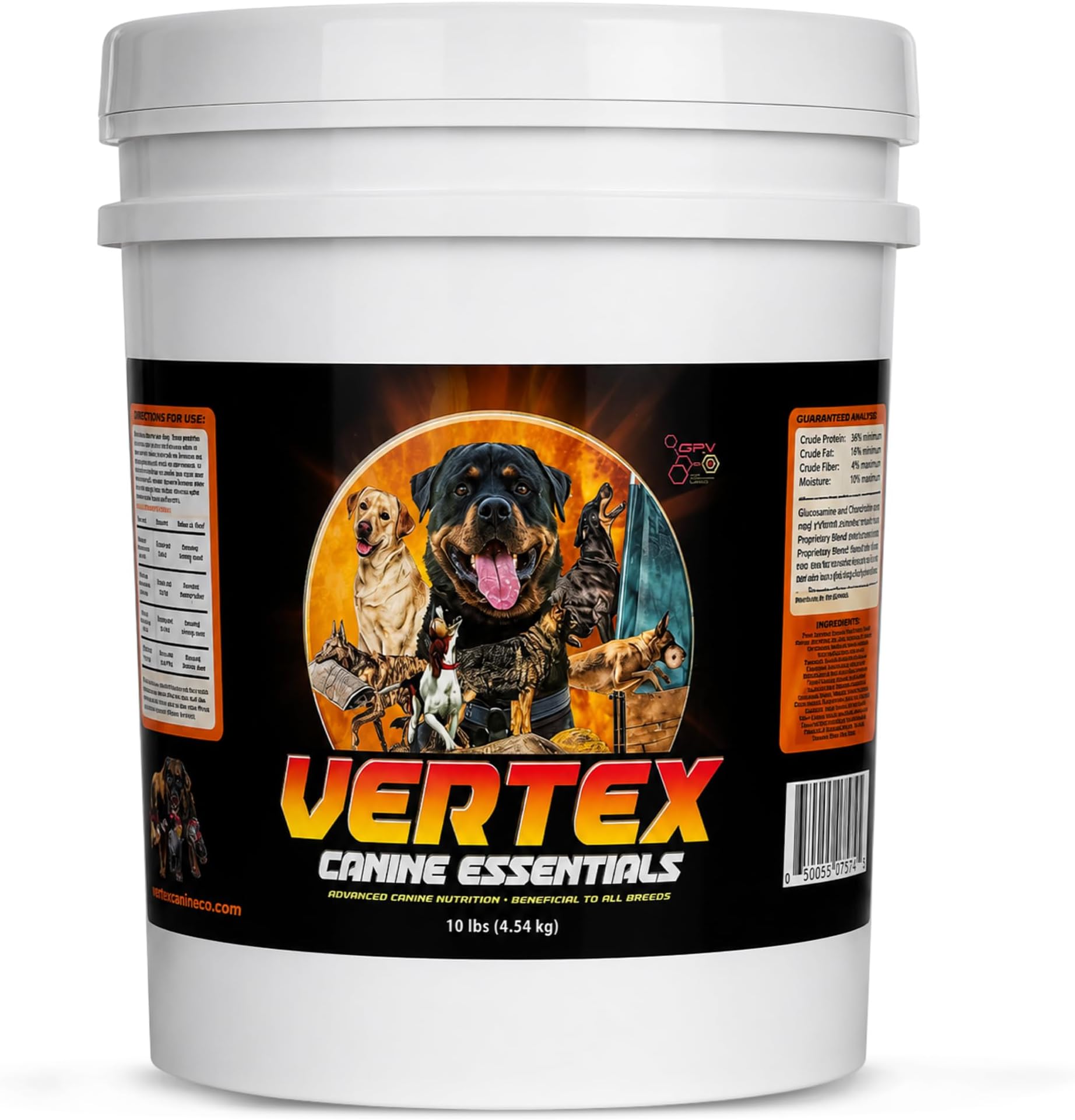 Vertex Canine Essentials High-Performance Dog Supplement -Active Dogs 10lbs